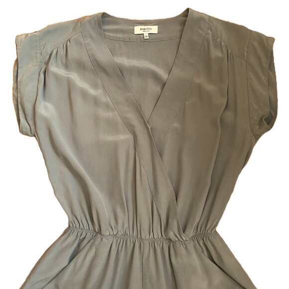 Aritzia Babaton Corbett 100% Silk Romper in gray - Picture 11 of 16